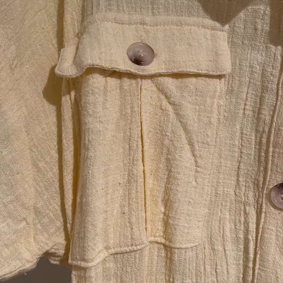 NWT Sabo Shirt Dress.  Small. Pale yellow with a tie in the back. - Picture 8 of 12